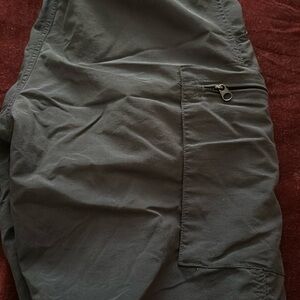 Bike pants size small zipper sides with reflective strips navy
